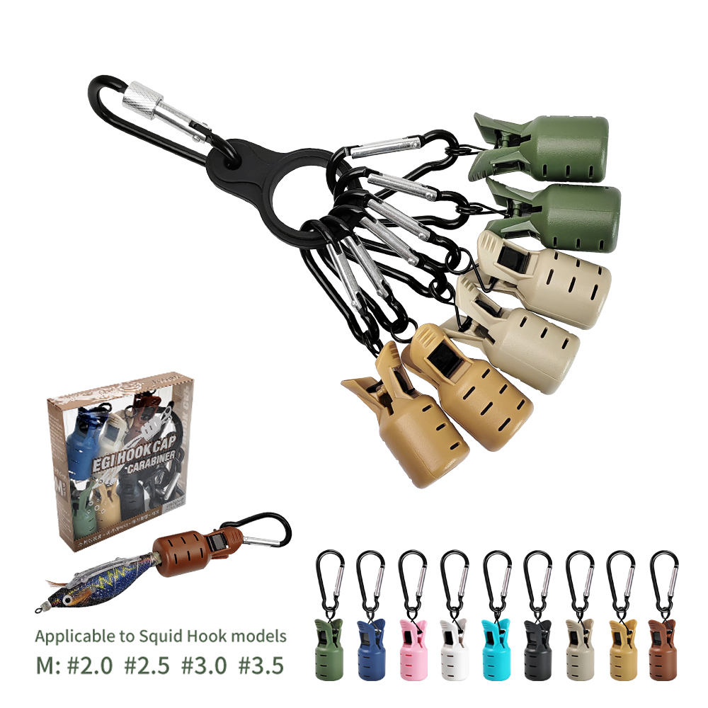Fishing Hook Jig - Tintenfisch-Jig-Hakenabdeckung aus strapazierfähigem PP-Material, Holzkrebse-Angelhakenabdeckung, Größe